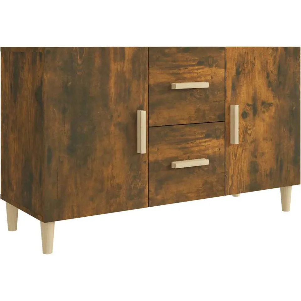vidaXL Dressoir 100x36x60 cm bewerkt hout gerookt eikenkleurig
