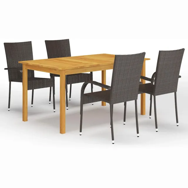 vidaXL 5-delige Tuinset bruin, foto 2