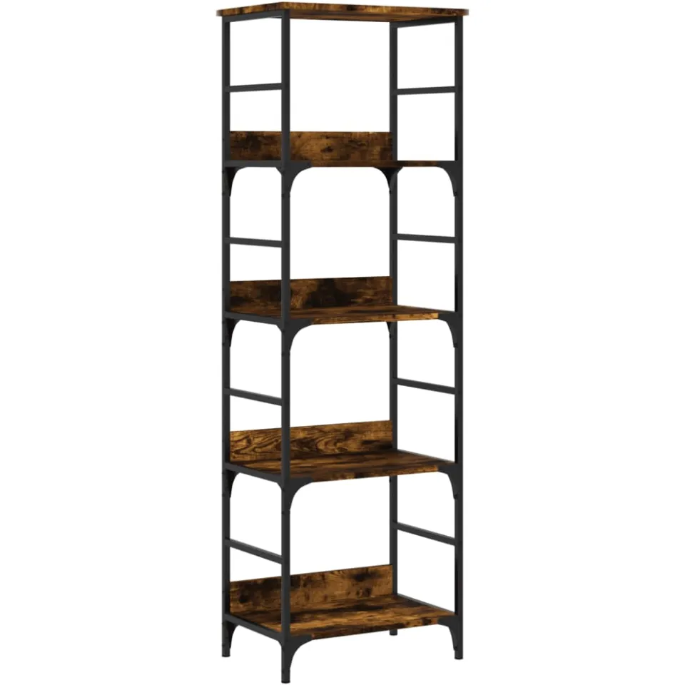 vidaXL Boekenrek 50x33x153 cm bewerkt hout gerookt eikenkleurig, foto 3