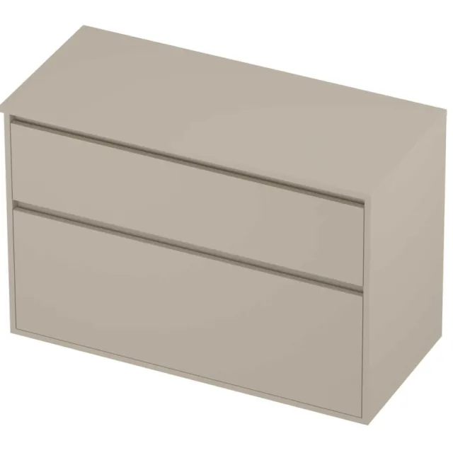 Proline Deck Badmeubelset Greeploos Asymmetrisch Kader 100x46x67 cm Soft Linen Beige