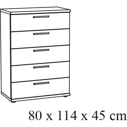 ladencommode Rosalia-H wit, foto 2