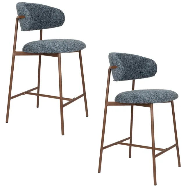 Housecraft Living Claes barkruk blauw