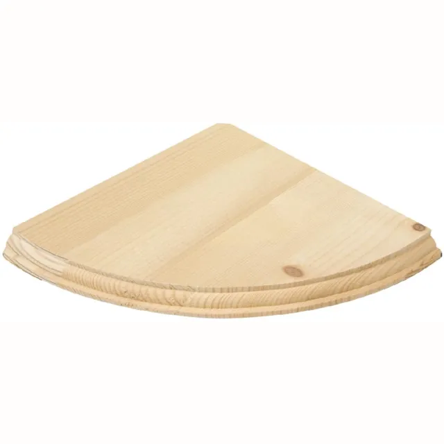 Anika Zwevende Houten Hoekplank 28.5 x 28.5 cm - Onbehandeld - Zelf te Verven of Lakken - Inclusief Bevestigingsmateriaal