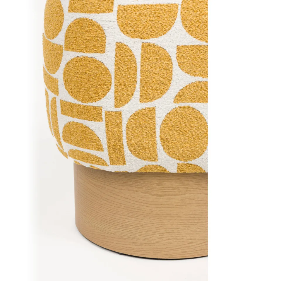 Housecraft Living poef Cyril geel, foto 4