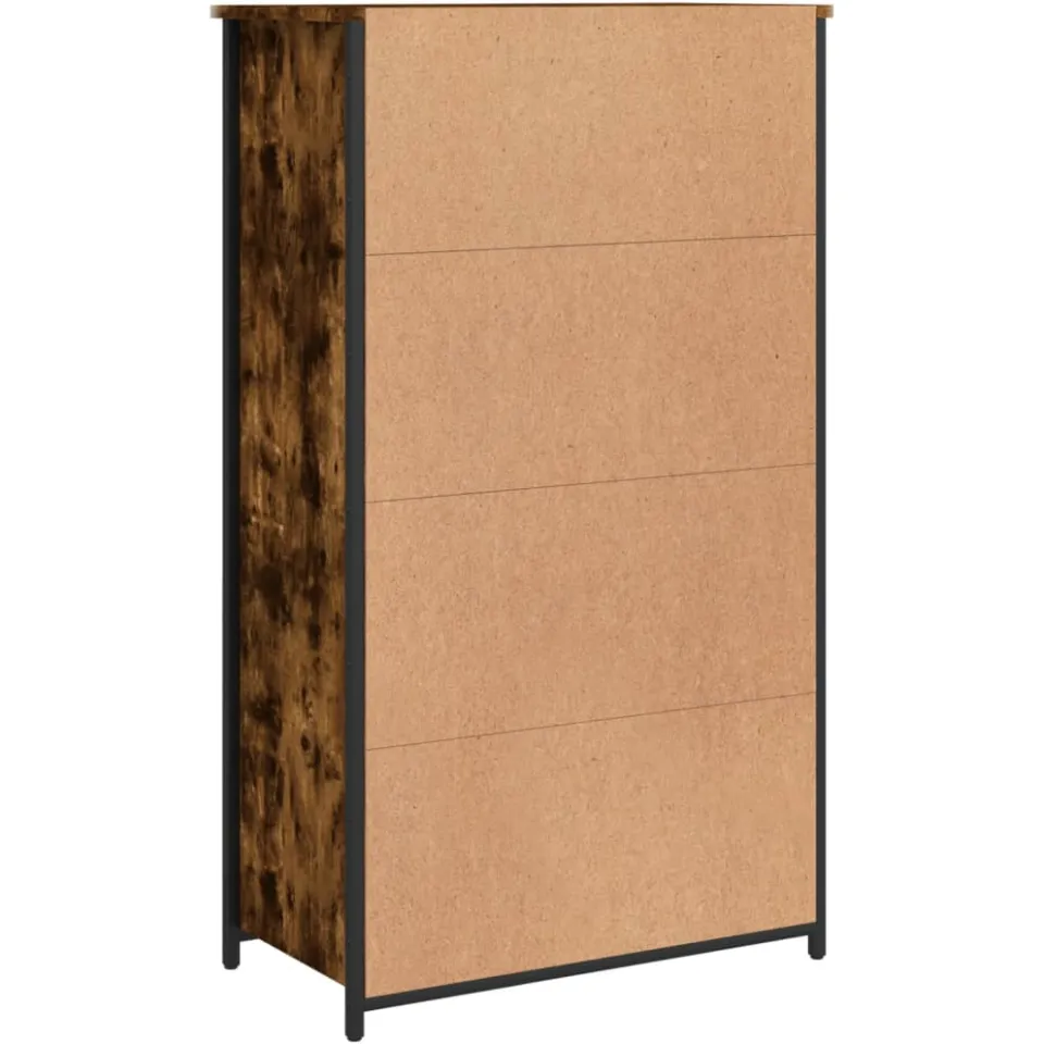 vidaXL Hoge kast 62x32x106,5 cm bewerkt hout gerookt eikenkleurig, foto 4