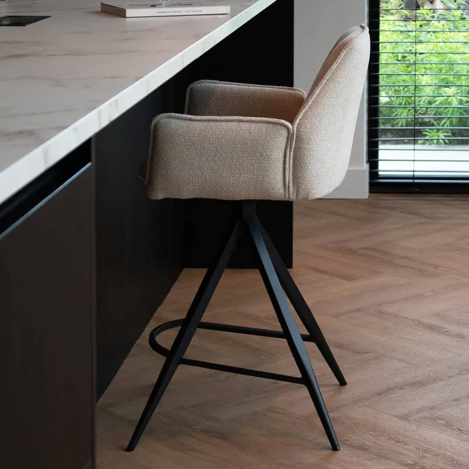 Giga Meubel Noa barstoel draaibaar beige, foto 7