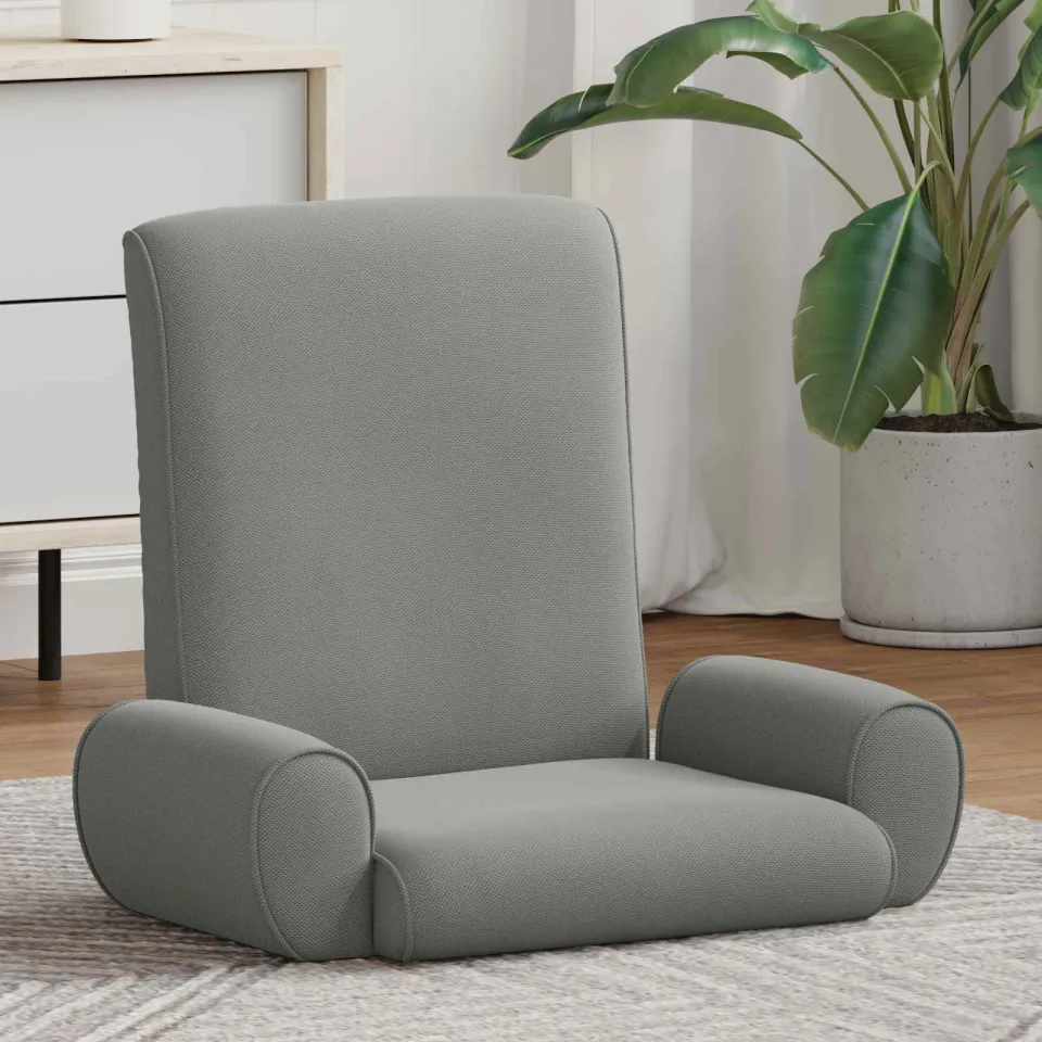 vidaXL Verstelbare vlo stoelen Donkergrijs Grove Fluweel, foto 3
