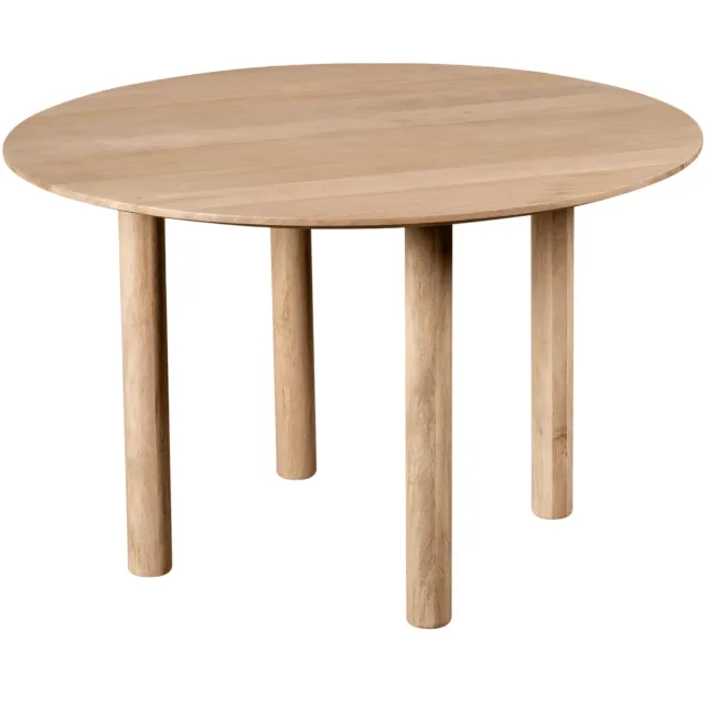 Lewis & Loft Eettafel Lian - Rond ⌀120 cm - FSC-gecertificeerd mangohout - Naturel