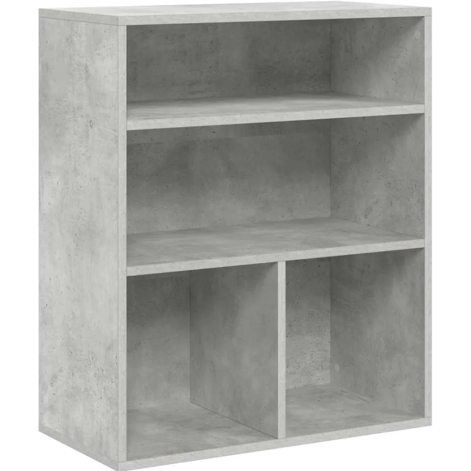 vidaXL Boekenkast 60x30x71,5 cm bewerkt hout betongrijs grijs, foto 3