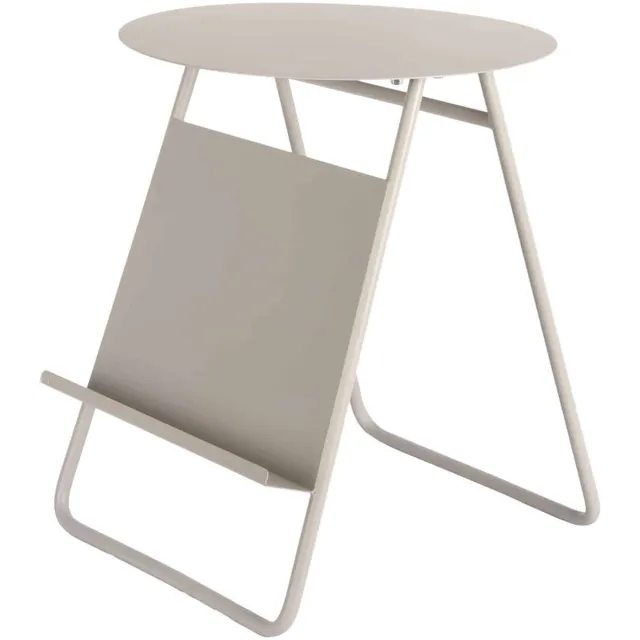 Leitmotiv Bijzettafel Esencia - Warmgrijs - 40x40x48cm - Modern
