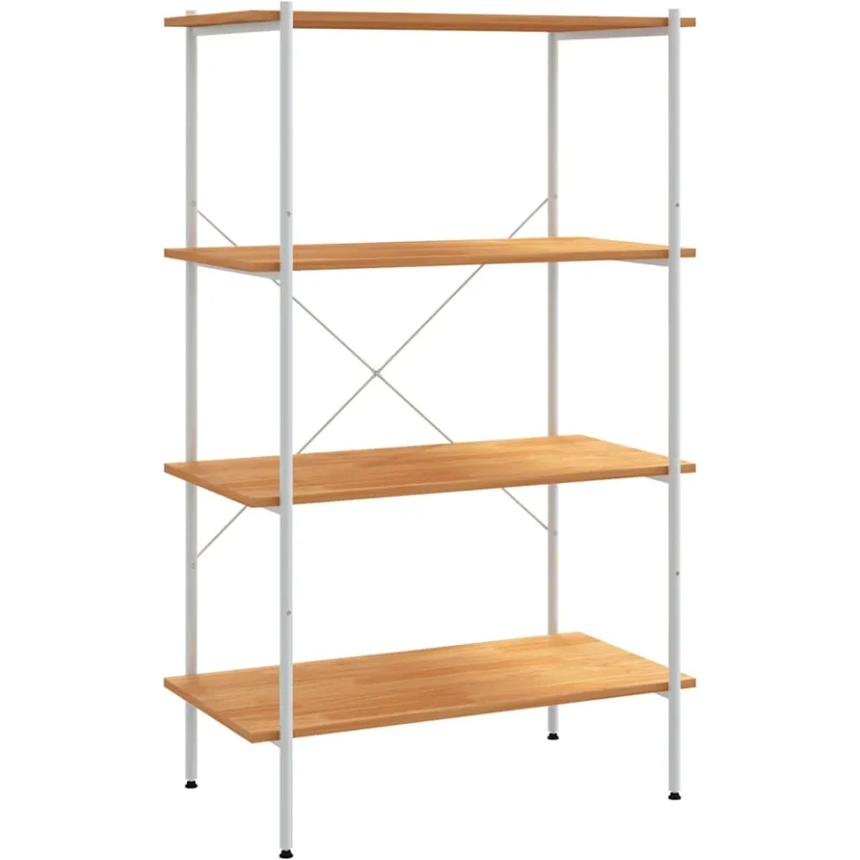 vidaXL Opbergrek 4-laags 80x40x130 cm wit en eikenkleurig, foto 3