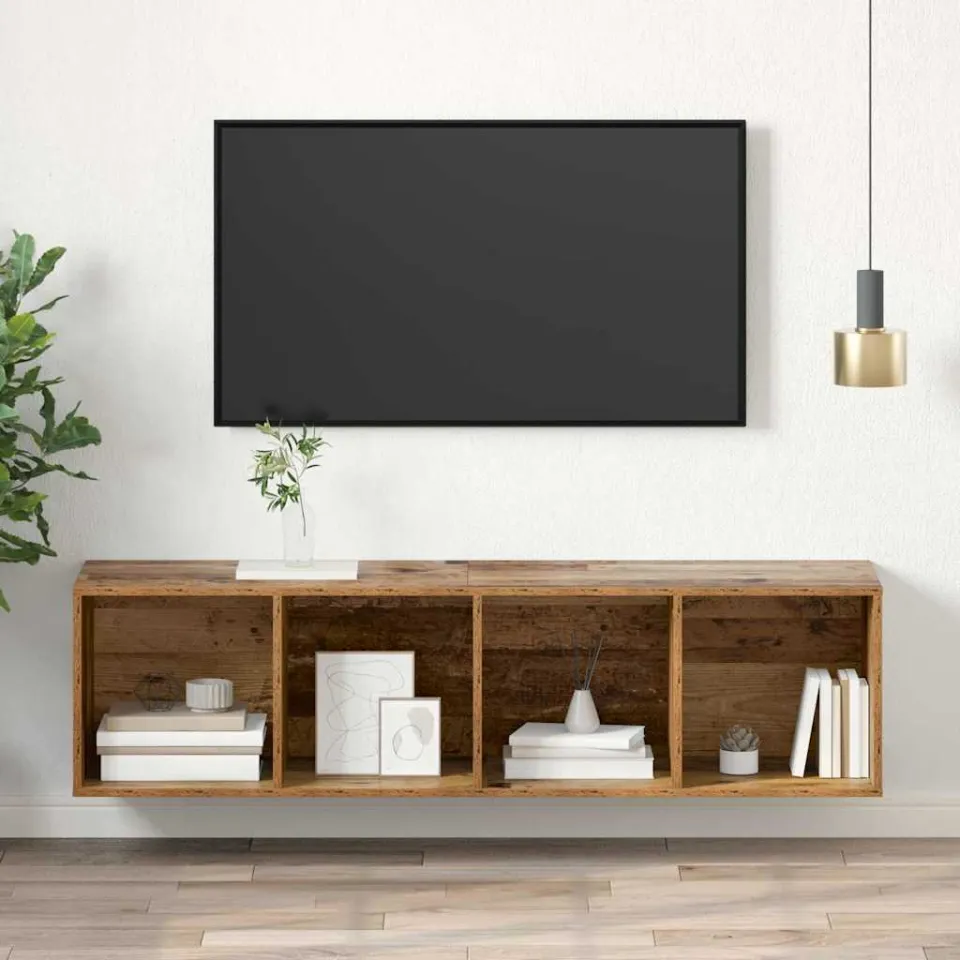 vidaXL Tv-meubelset 37 x 37 x 142,5 cm Oud Hout Bewerkt hout bruin, foto 4
