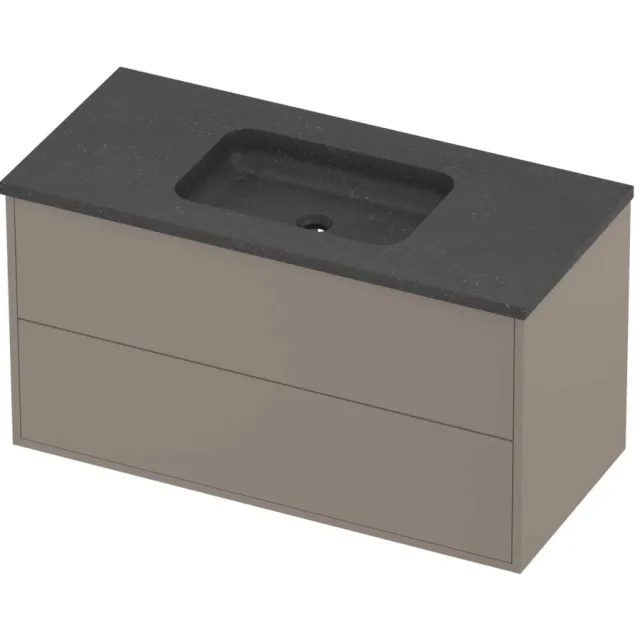Proline Rollo Badmeubelset Hardsteen Elegant In Kader 100x46x54 cm Blue Stone Clay Beige