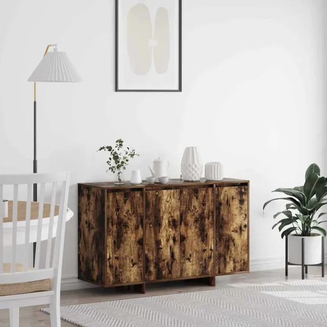 vidaXL Dressoir Gerookt eiken 120 x 41 x 75 cm Bewerkt hout, foto 2