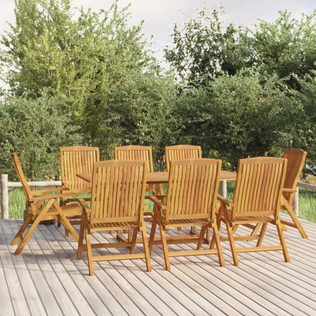 vidaXL 9-delige Tuinset massief teakhout bruin, foto 2