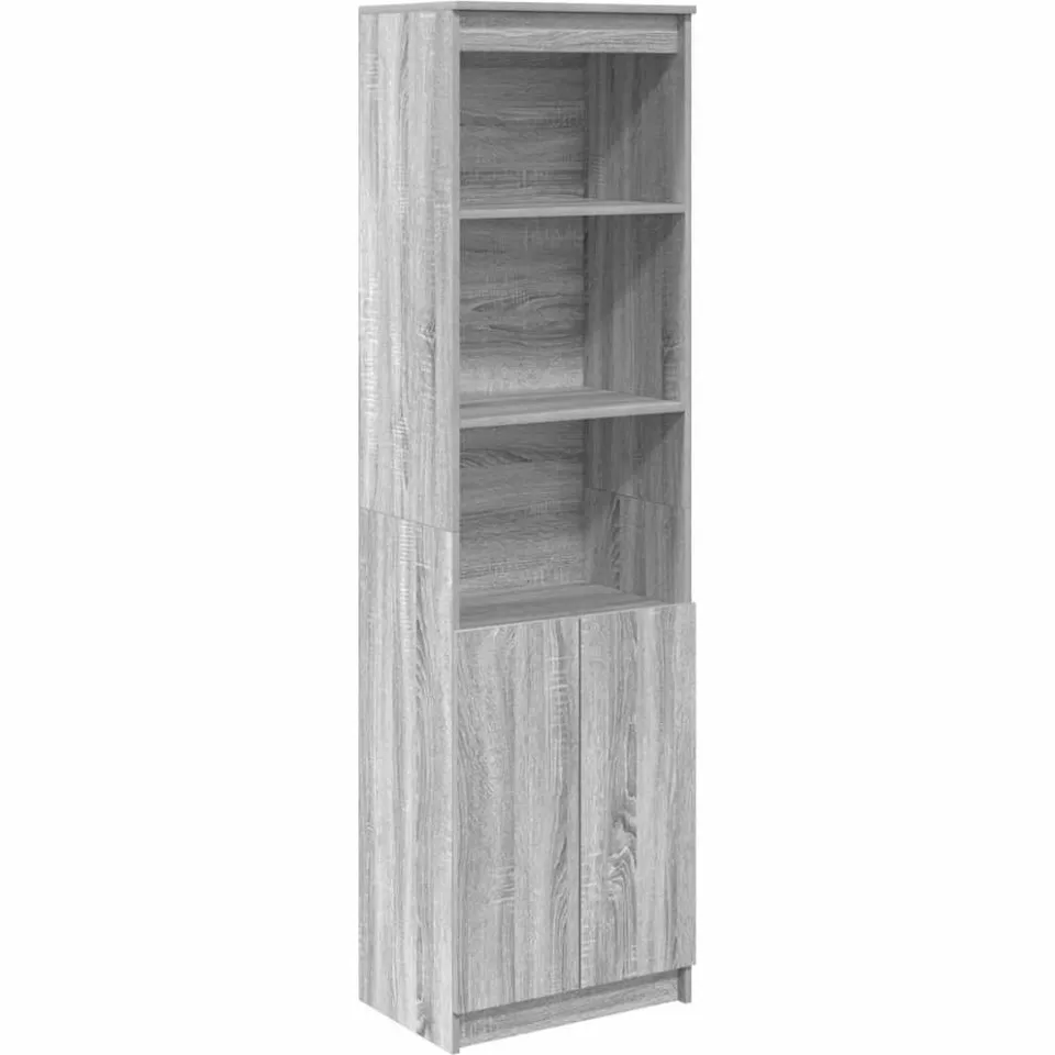 vidaXL Highboard 50x35x180 cm spaanplaat grijs Sonoma