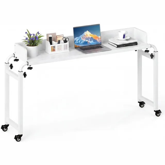 GranMaison Laptoptafel op Wielen - Bedtafeltje - Bijzettafel - Wit