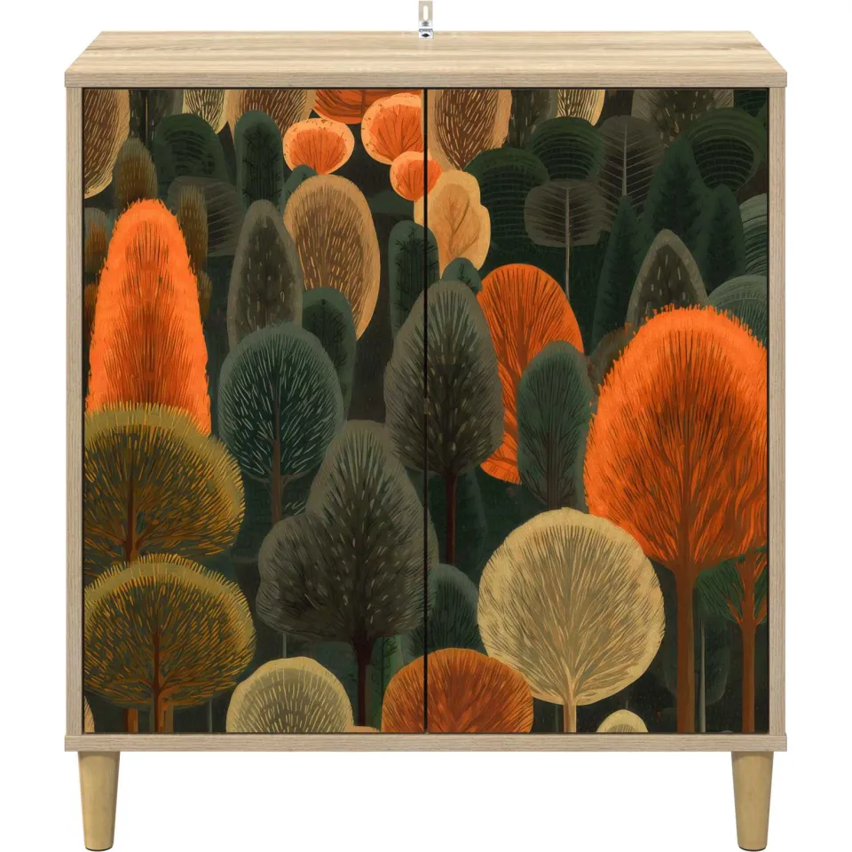 vidaXL Dressoir ZAANDAM Sonoma 69 x 33 x 75 cm Bewerkt hout bruin, foto 4