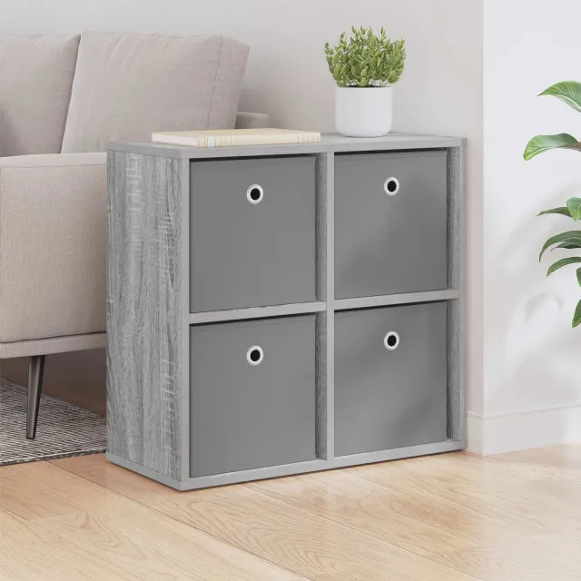 vidaXL Dressoir Grijs Sonoma 59,5 x 27 x 57 cm, foto 2