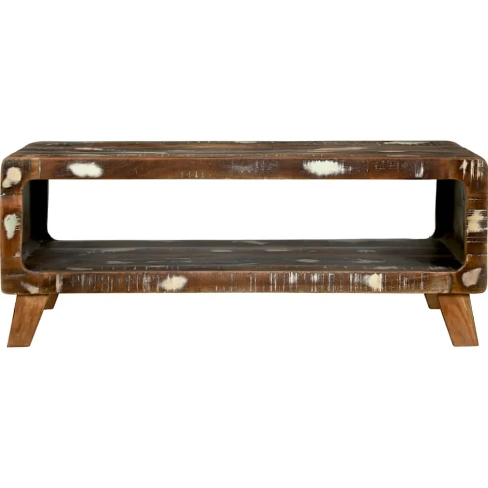 vidaXL Salontafel Multikleur 90 x 50 x 35 cm Massief Gerecycled Hout meerkleurig, foto 2