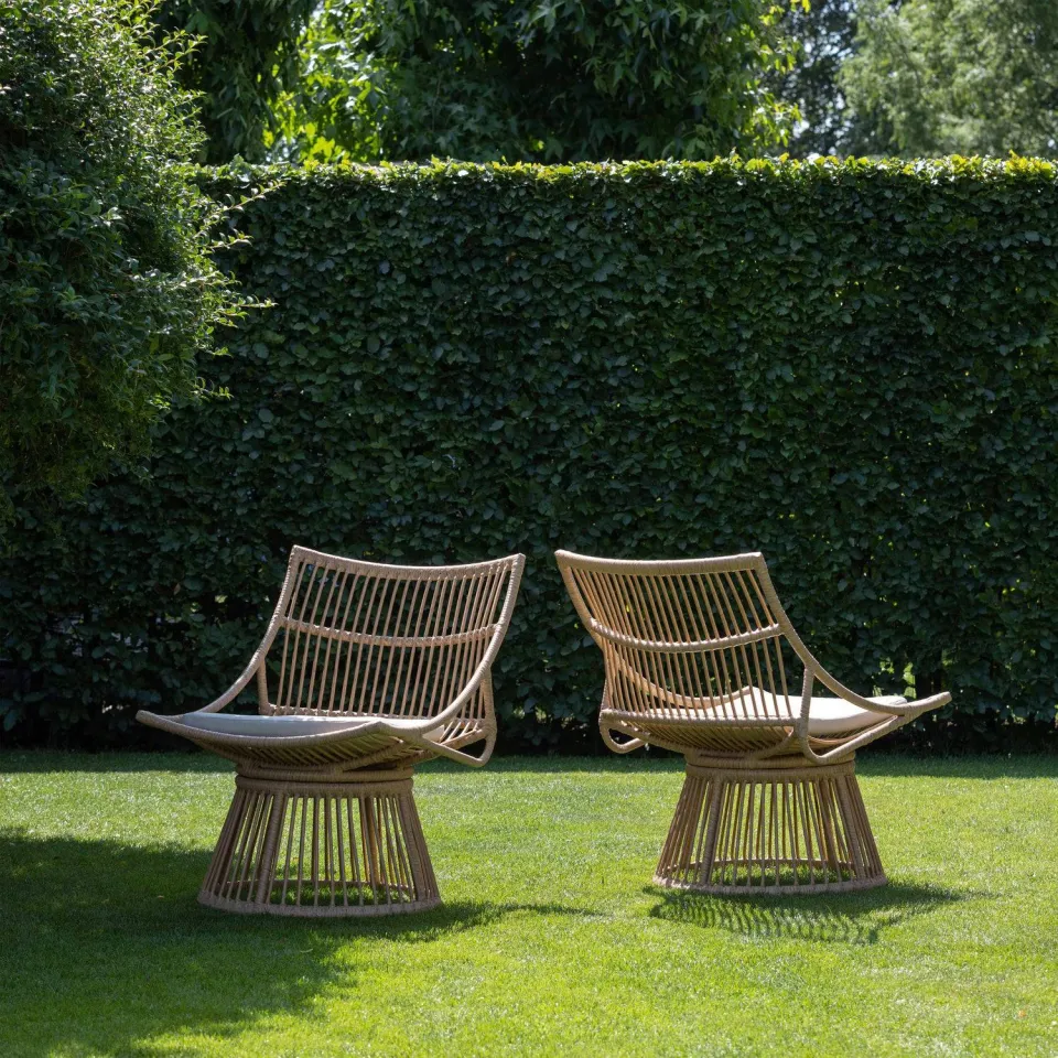 WOOOD Alatna Tuinstoelen - Wicker - Naturel - Set van 2, foto 4