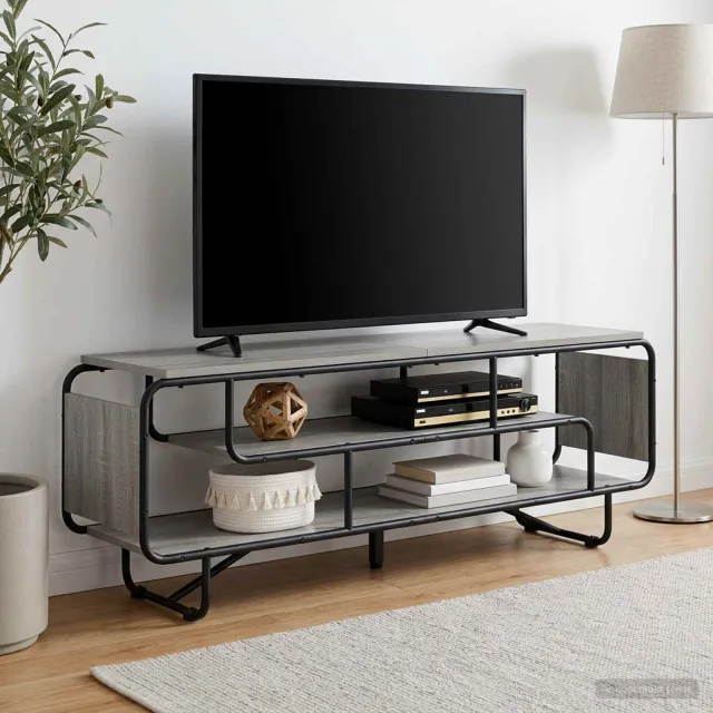 vidaXL TV-standaard 140 x 36 x 45 cm Grijs Sonoma Bewerkt hout, foto 2