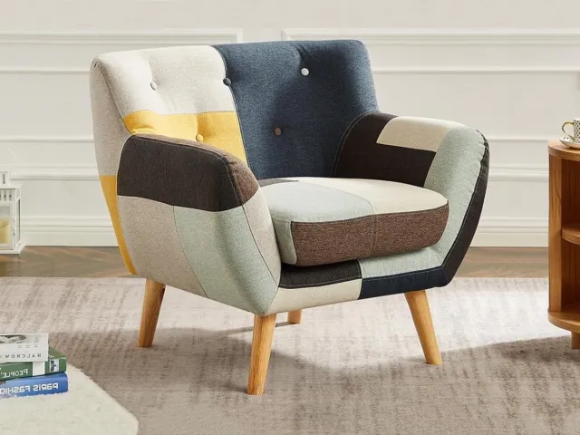 Vente-unique Fauteuil in patchworkstof SERTI II veelkleurig