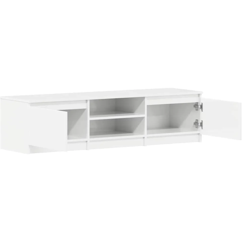 vidaXL Tv-meubel 140x40x35,5 cm bewerkt hout hoogglans wit, foto 4