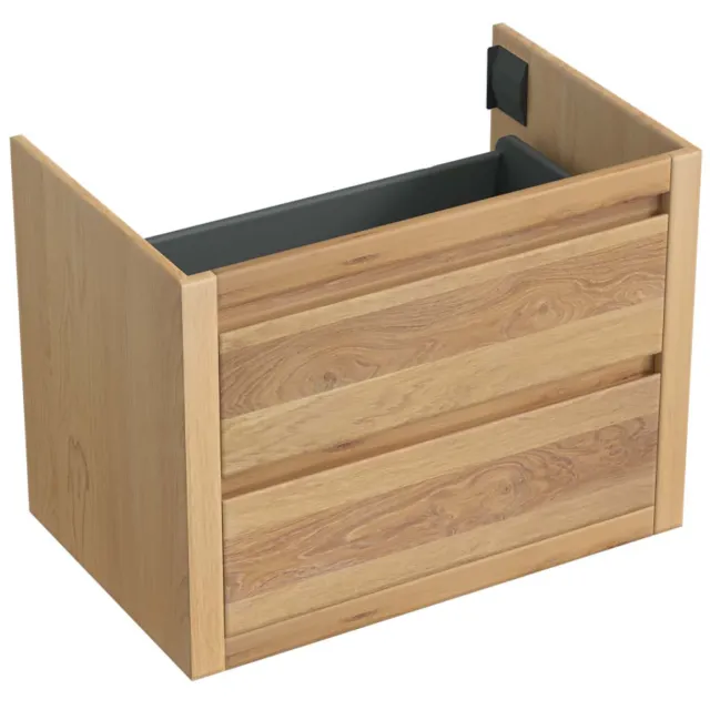 Forzalaqua Onderkast Forzalaqua Gela 80x51x60 Cm 2 Softclose Lades Eiken Smoke