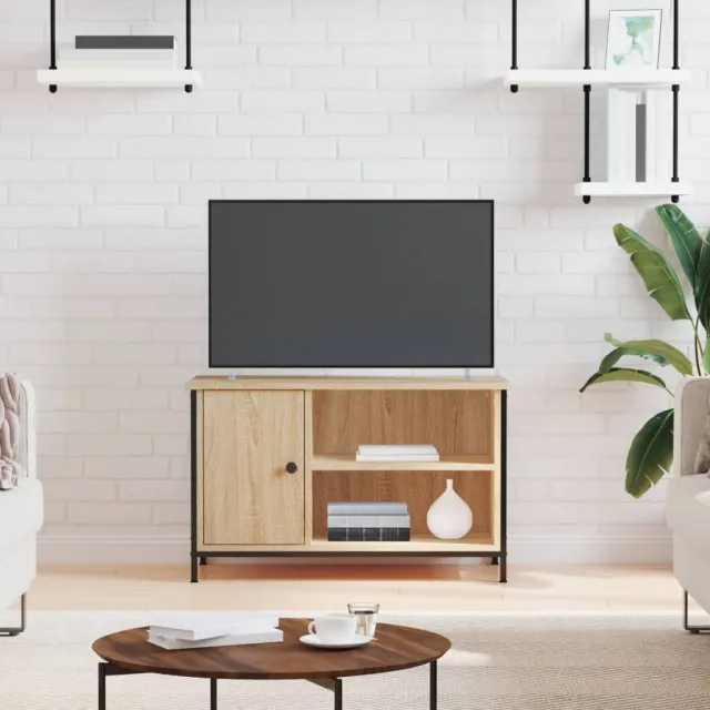 vidaXL Tv-meubel 80x40x50 cm bewerkt hout sonoma eikenkleurig, foto 2