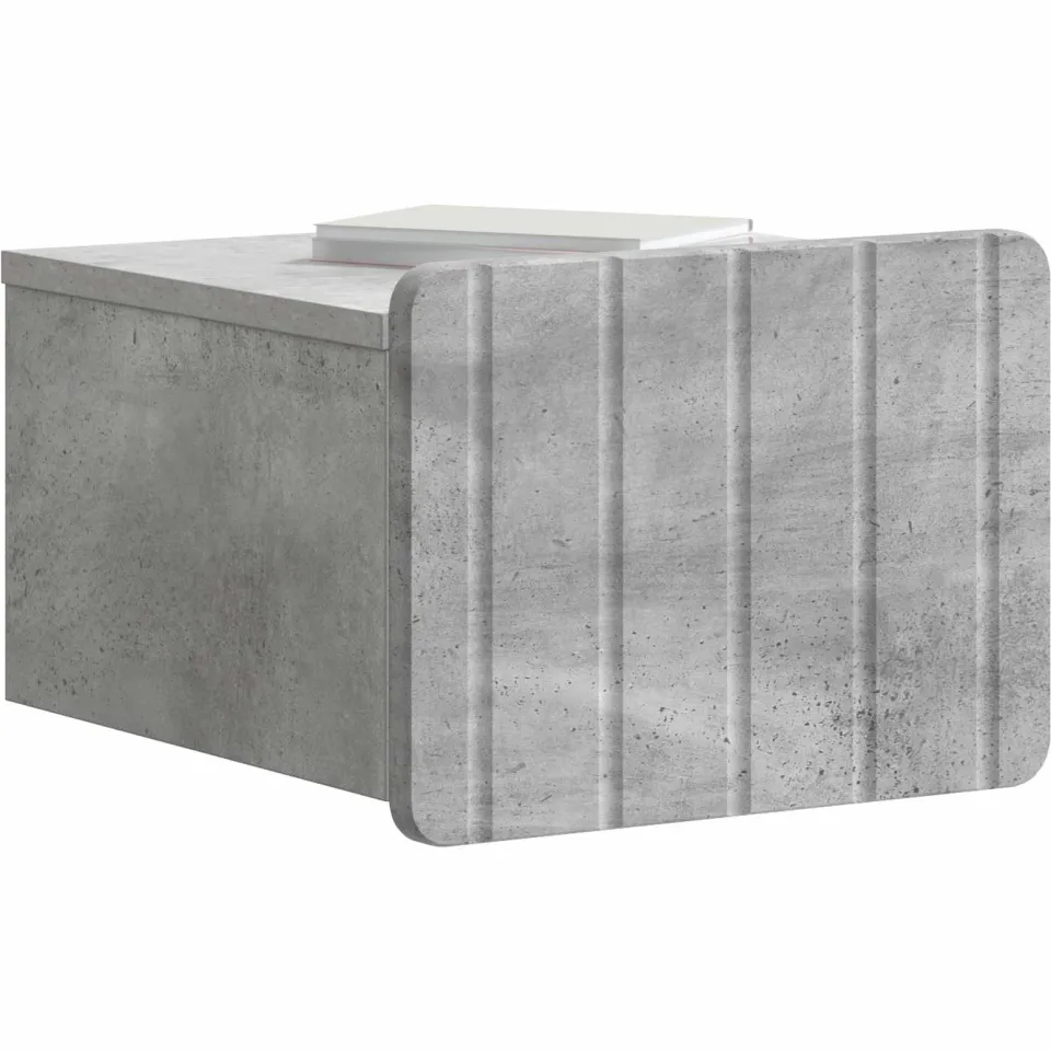 vidaXL Wandbeugel Bedkast 2 st Betongrijs 33 x 34,5 x 24 cm grijs, foto 3
