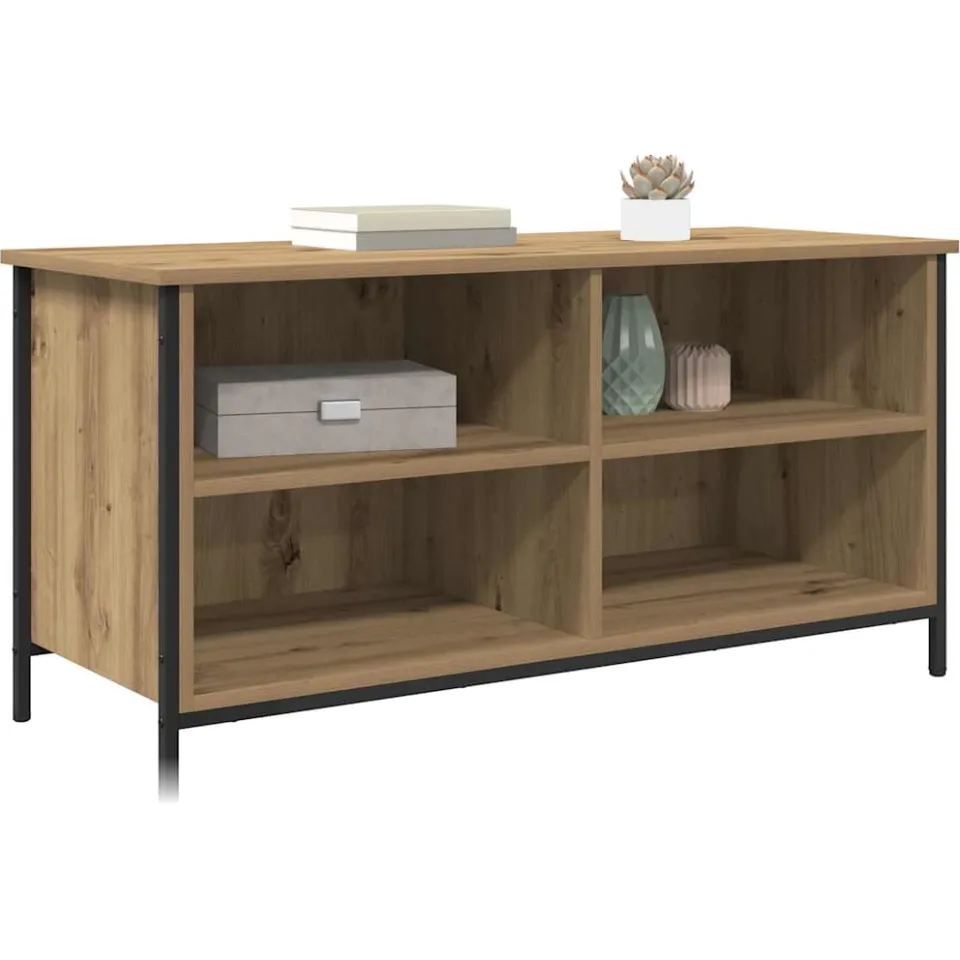 vidaXL TV-kast 100 x 40 x 50 cm Artisan Eiken Bewerkt hout Bruin