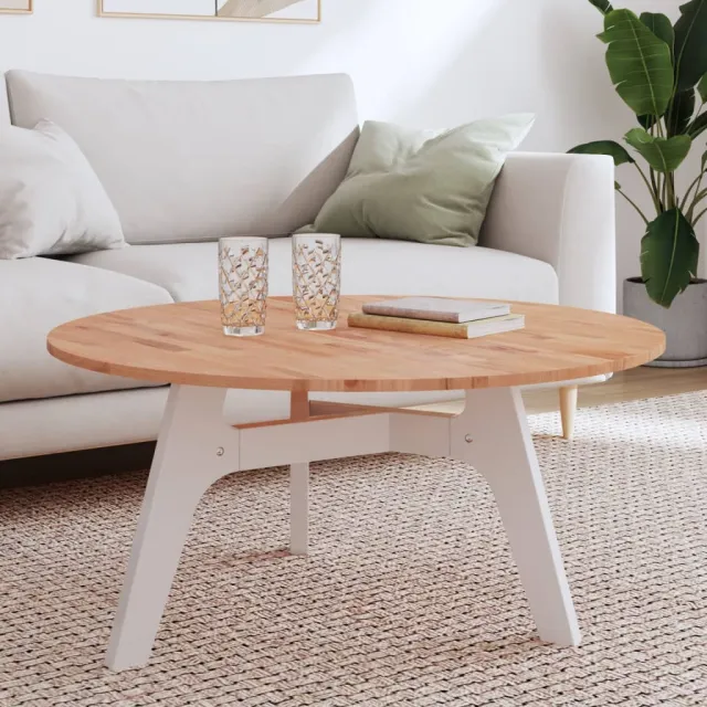 vidaXL Tafelblad rond Ø90x1,5 cm massief beukenhout bruin, foto 2