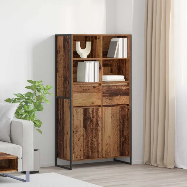 vidaXL Dressoir Oud Hout 81 x 36 x 150.5 cm Bewerkt hout bruin, foto 2