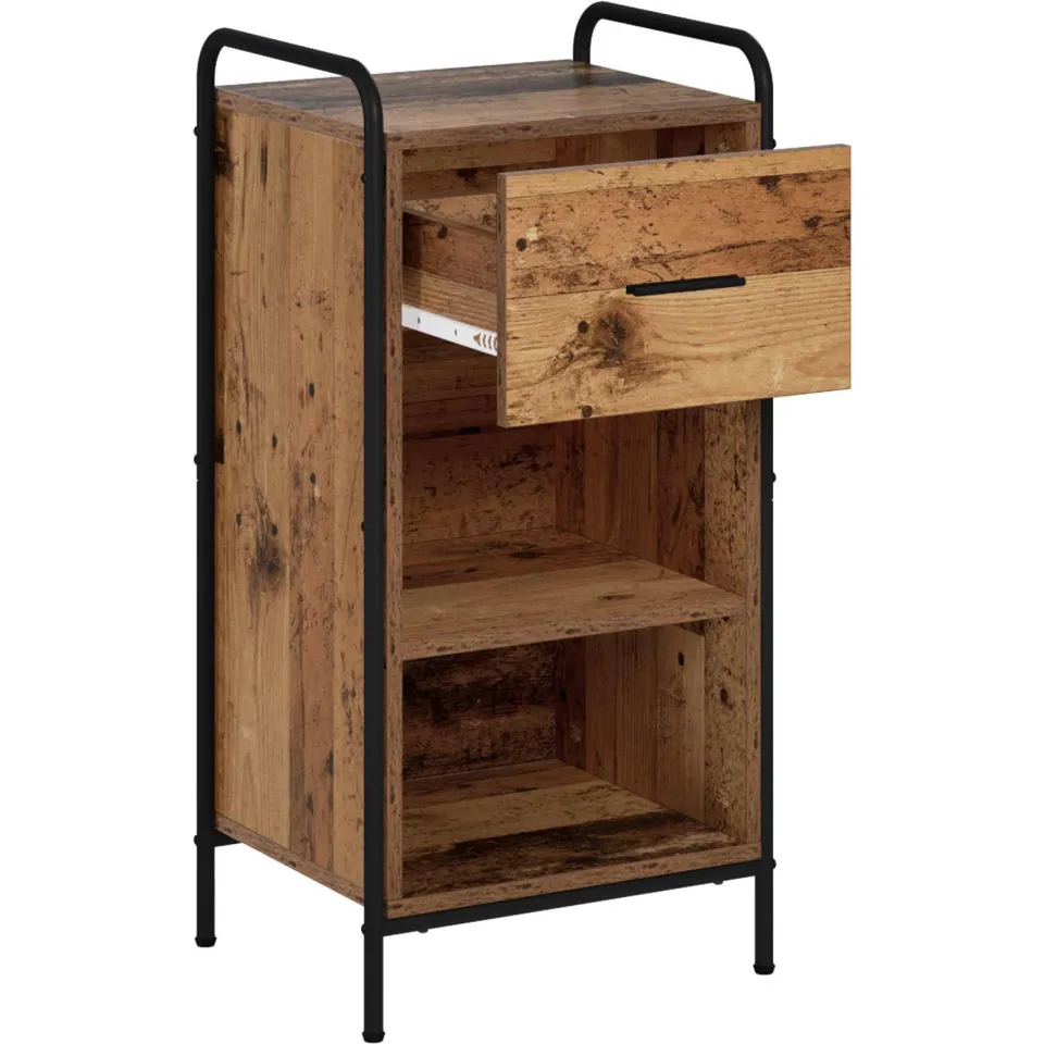 vidaXL Dressoir Oud hout 97 x 33 x 81 cm Bewerkt hout Bruin
