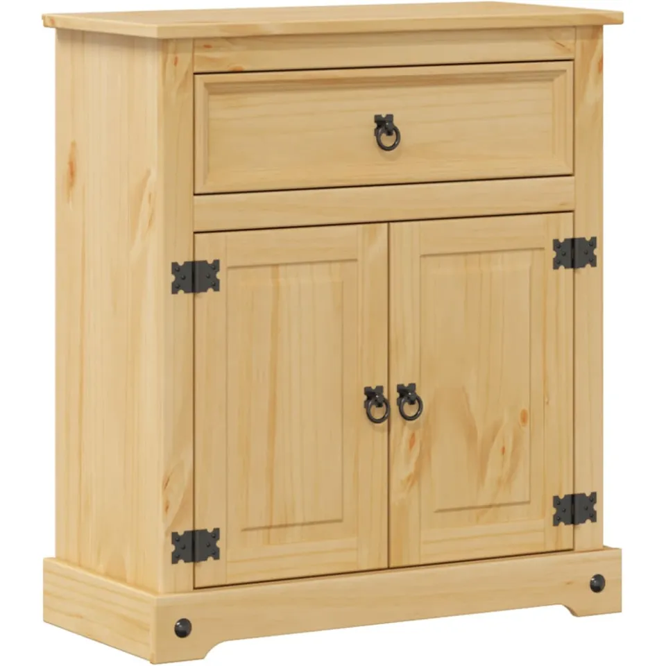vidaXL Badkamerkast Corona 70x33x80 cm massief grenenhout bruin, foto 3