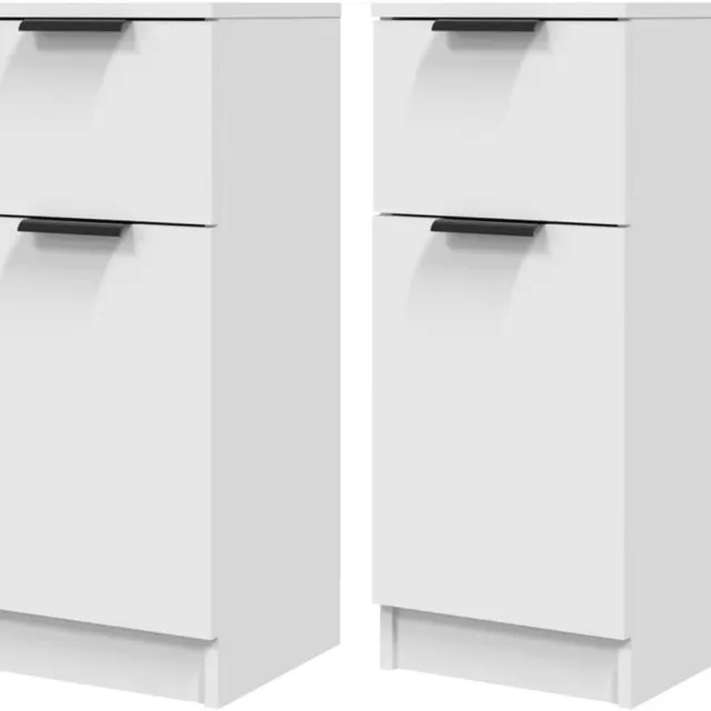 Meubelmania Dressoir 30x30x70 cm bewerkt hout wit