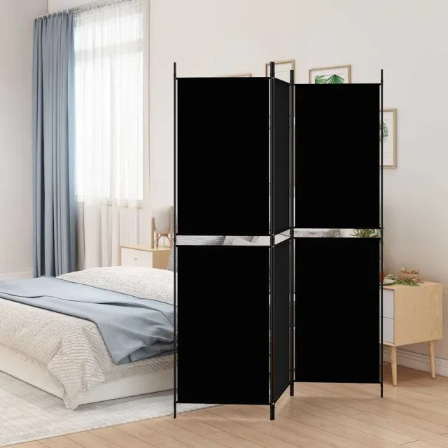 vidaXL Kamerscherm met 3 panelen 150x180 cm stof zwart, foto 2