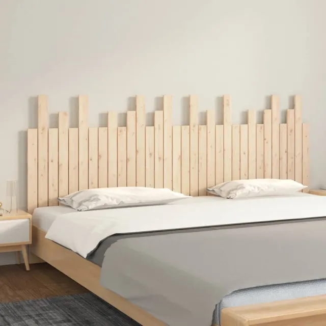 vidaXL Hoofdbord wandmontage 204x3x80 cm massief grenenhout bruin