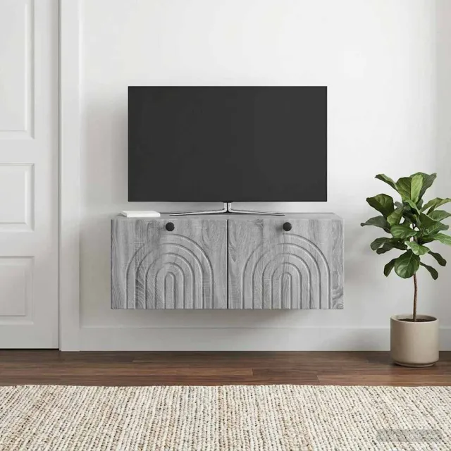 vidaXL Wandbeugel TV-kast Grijs sonoma 78,5 x 41 x 30 cm Bewerkt hout, foto 2
