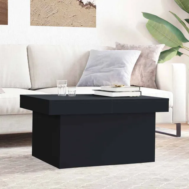 vidaXL Salontafel 100x55x40 cm bewerkt hout zwart, foto 2