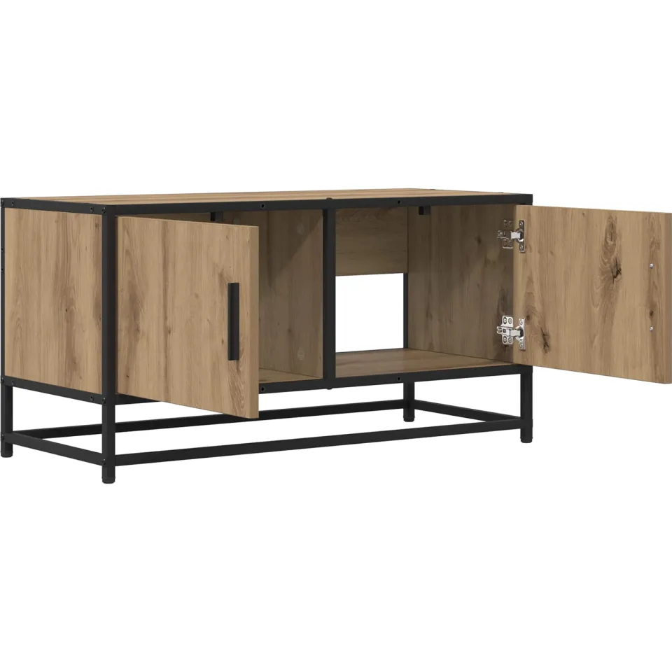 vidaXL TV-kast 80 x 34,5 x 40 cm Artisanaal eiken Bewerkt hout, foto 4