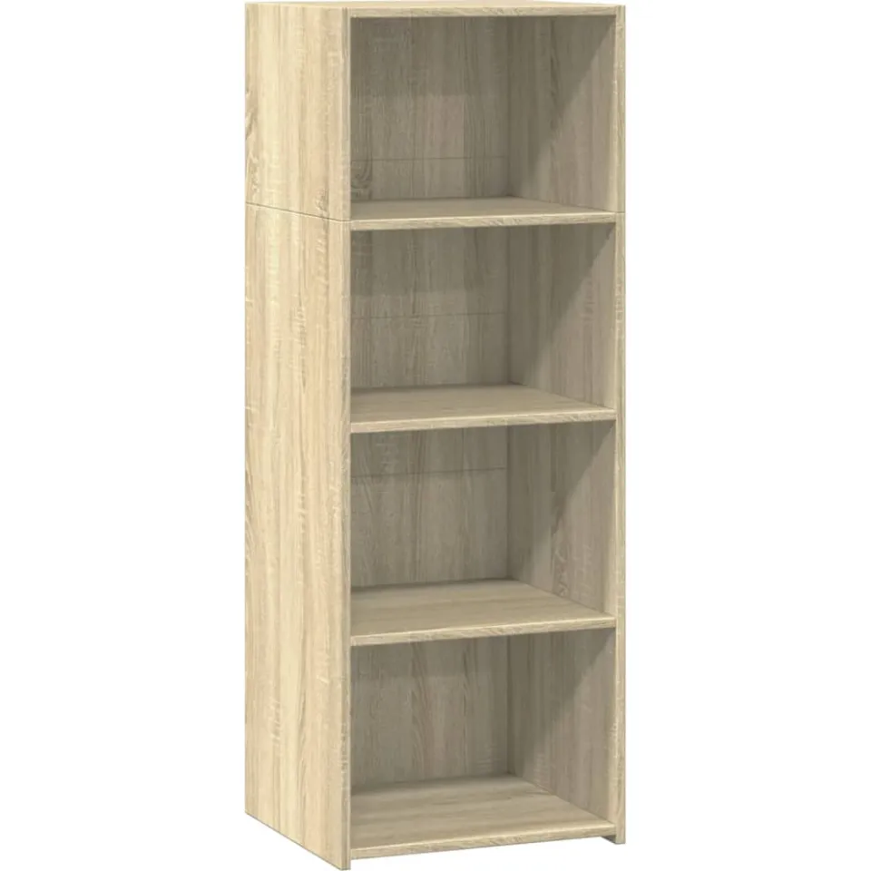 vidaXL Hoge kast 45x41x124 cm bewerkt hout sonoma eikenkleurig, foto 3