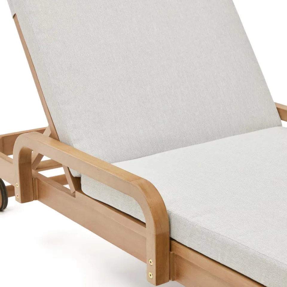 Kave Home Sonsaura ligbed eucalyptushout beige, foto 7