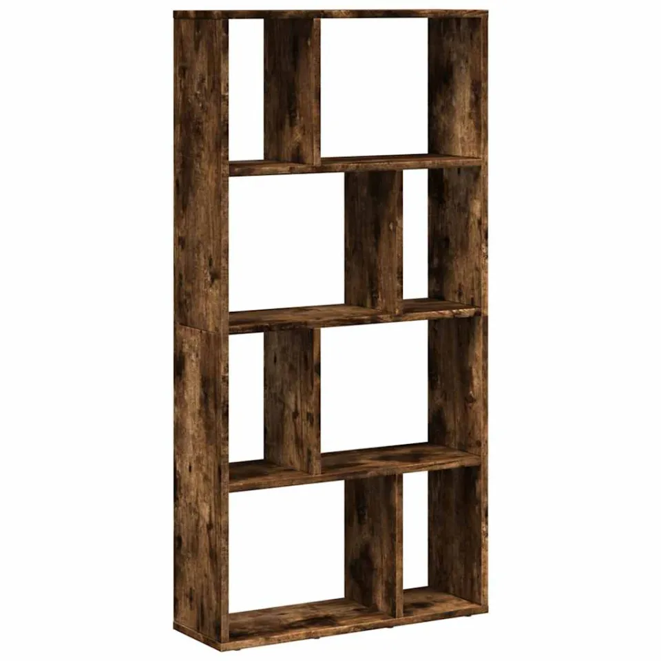 vidaXL Boekenkast 60x20x120,5 cm bewerkt hout gerookt eikenkleurig Bruin