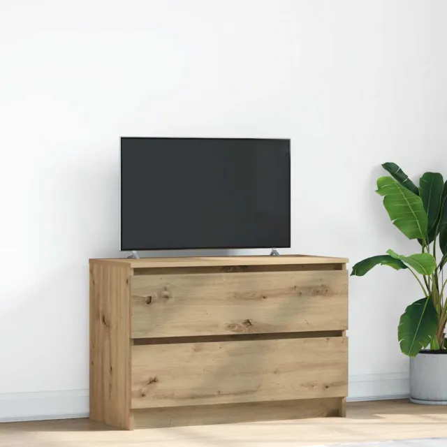 vidaXL Tv-meubel ambachtelijk 80x35x54cm spaanplaat grijs eikenkleurig Bruin