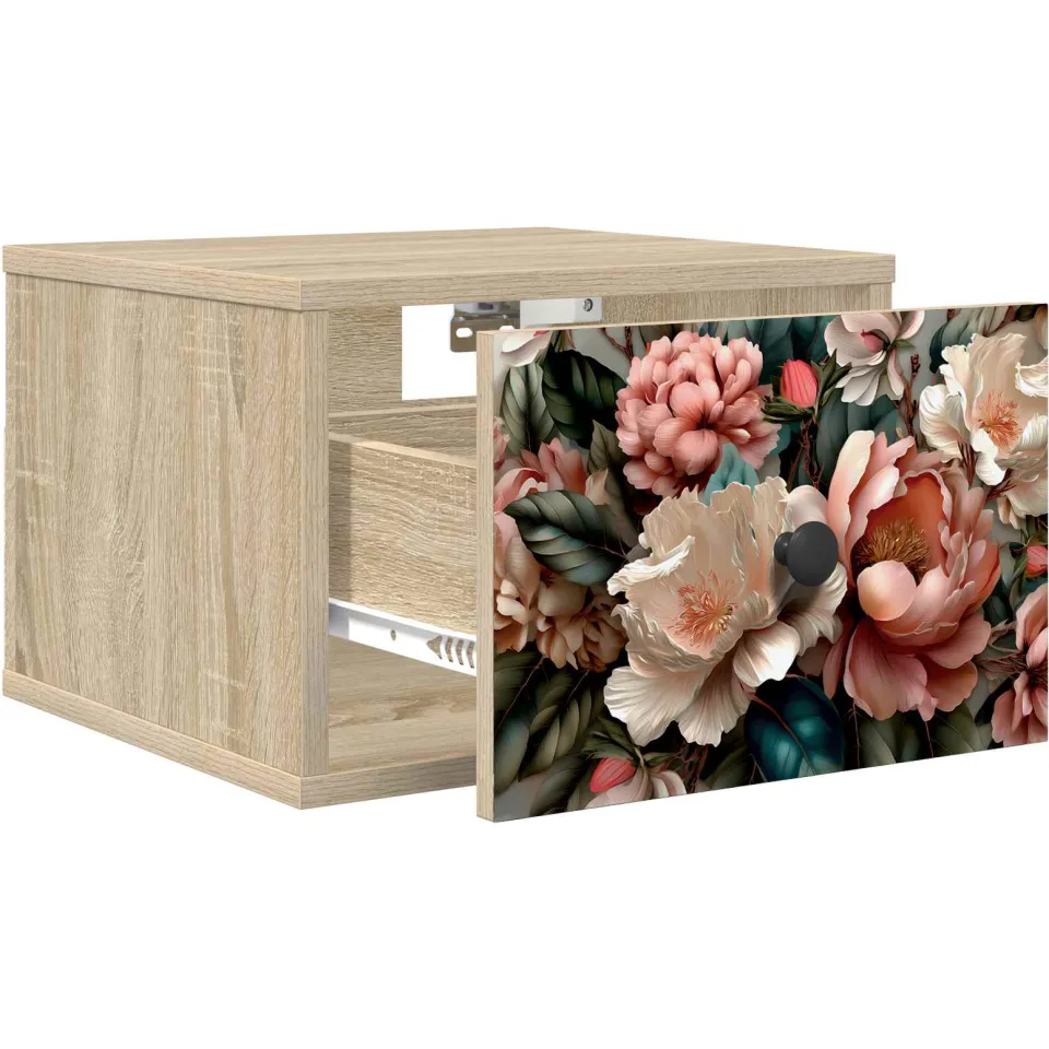 vidaXL Wandkastje BORNE Sonoma Eiken 36 x 33 x 25 cm Bewerkt hout Bruin