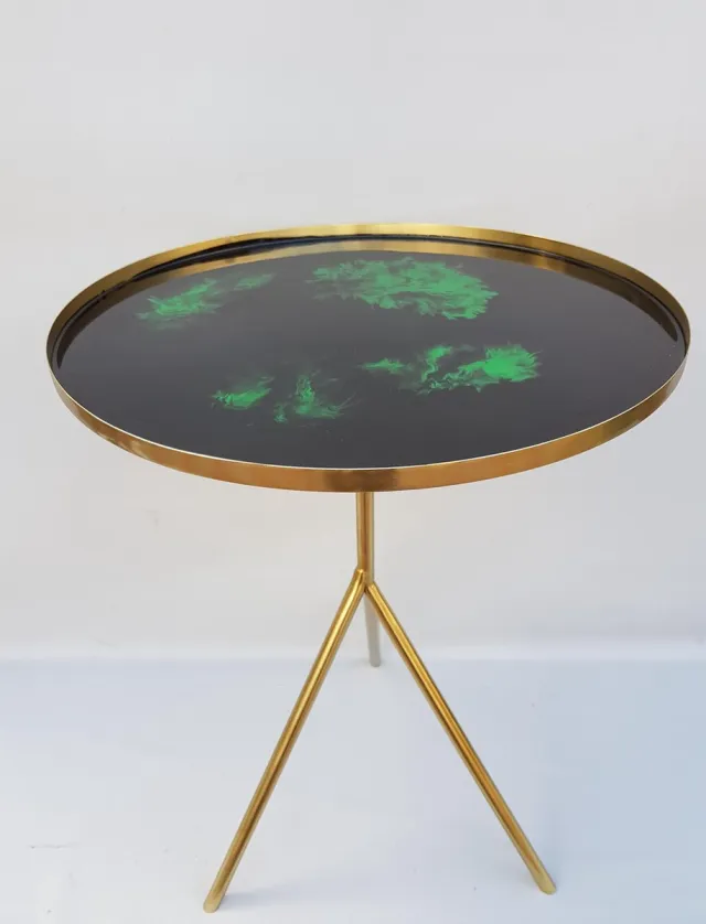 Mica Decorations Side table gold Joshua H 60,5 x D 43cm