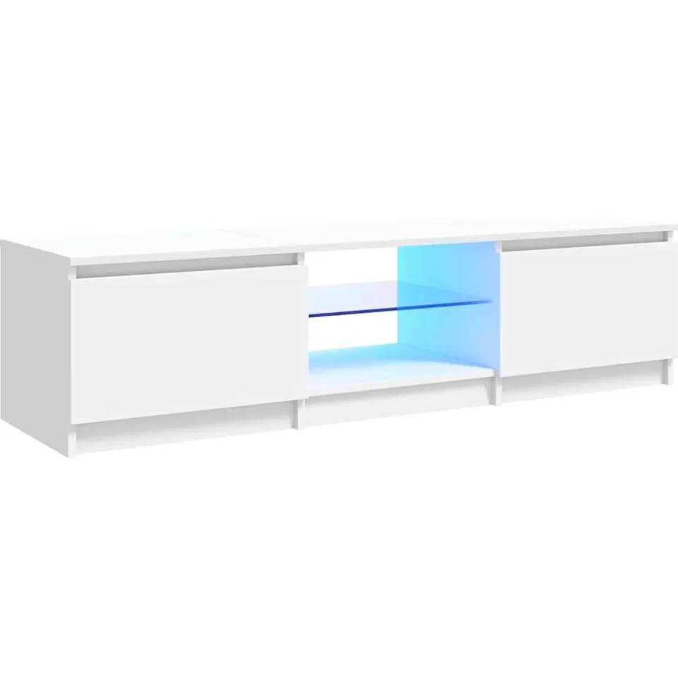 vidaXL Tv-meubel met LED-verlichting 140x40x36 cm wit