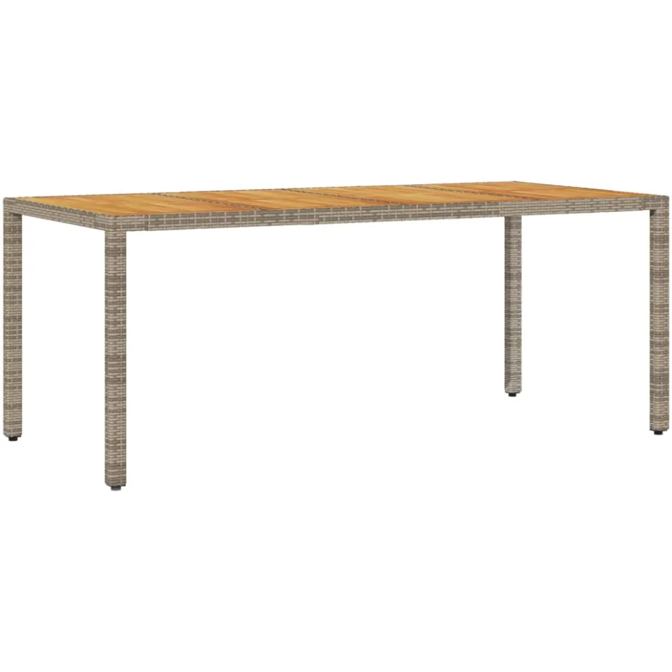 vidaXL 9-delige Tuinset met kussens poly rattan en acaciahout grijs, foto 4